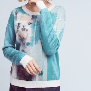 NWOT Anthropologie Llama Sweater